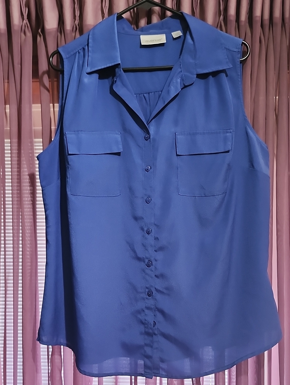 Avenue Blue Sleeveless Blouse 14/ 16